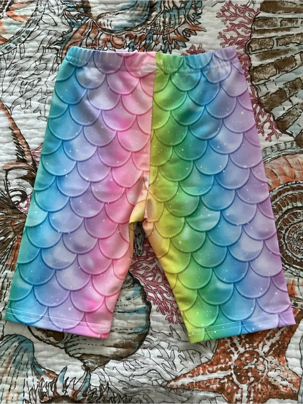 Rainbow Mermaid Scale Girls  Size 6